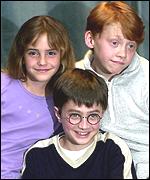 The three young stars of the Harry Potter movie