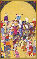 Miniature from Surname-i Vehbi showing the Mehteran, the music band of the Janissaries