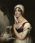 Mrs Sarah Trumbull with a spaniel 1802
