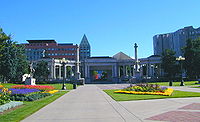Civic Center Park, with museums and the central library in background