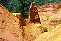 The clay hills of Roussillon, Vaucluse, in Provence have been an important source of ochre pigment since the 18th century.