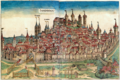 Image 1This woodcut shows Nuremberg as a prototype of a flourishing and independent city in the 15th century. (from History of cities)