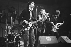 The Sex Pistols performing in Paradiso, 1977. From left: Paul Cook, Glen Matlock, Johnny Rotten and Steve Jones.