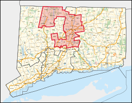 Map of Connecticut's 1st congressional district