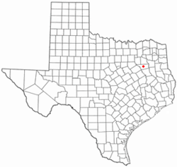 Location of Athens, Texas