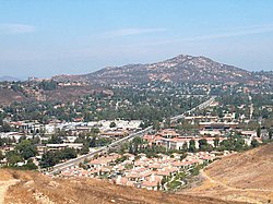 The Twin Peaks above Poway in August 2004.