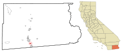 Location in Imperial County and the state of California