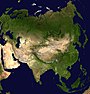 Photographie satellitaire de l'Asie