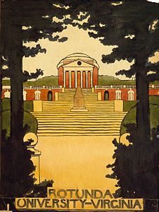 Scrapbook (The Rotunda at University of Virginia), 1912–1914, watercolor on paper, University of Virginia