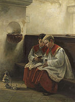 Ministranten beim Gebet by Felix von Ende, c. 1888