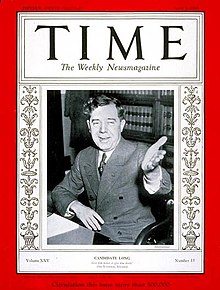 Long on the April 1935 cover of Time magazine