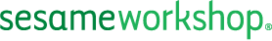 Green wording spelling out "sesameworkshop" in lower case letters
