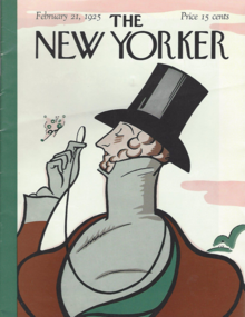 Cover of The New Yorker's first issue in 1925 with illustration depicting iconic character Eustace Tilley