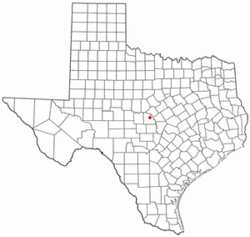 Location of San Saba, Texas
