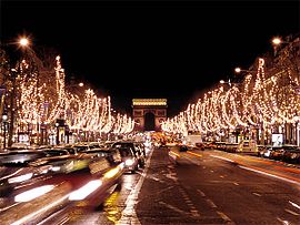 The Champs-Élysées during the Christmas season
