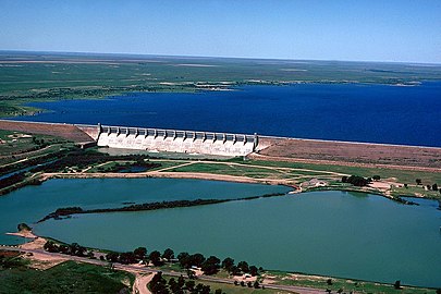 John Martin Dam and Reservoir on the Arkansas River in Bent County, Colorado