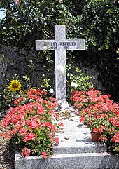 Hepburn memorial at her burial site in Europe.
