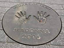 Madonna's handprints in concrete