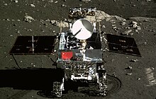 Yutu rover on lunar surface