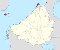 Map of Cavite with Cavite City highlighted