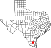 State map highlighting Brooks County