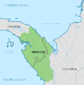 Image 8Map of the Darién Gap at the border between Colombia and Panama (from List of transcontinental countries)