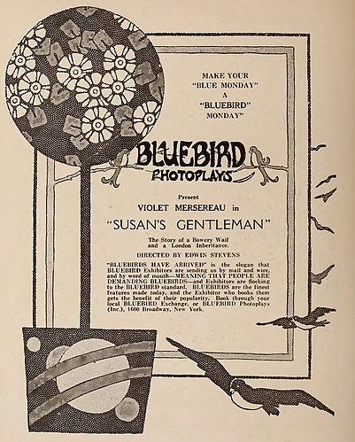 Susan's Gentleman, movie ad, Moving Picture Weekly