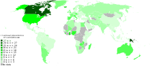 Thumbnail for List of countries by annual cannabis use