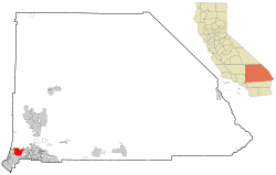 Location of Rancho Cucamonga in San Bernardino County