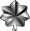 White metal oak leaf with seven points