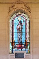 Stained glass window in the Centro Cultural Banco do Brasil in Belo Horizonte, Brazil