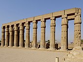Papyriform columns in the Luxor Temple