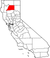 State map highlighting Shasta County