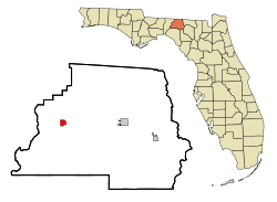 Location in Madison County and the state of Florida