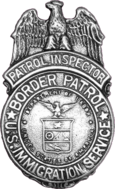 Badge of the United States Border Patrol, circa 1939.