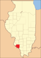 Randolph County in 1827, reduced to its current borders