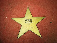 Herzog's star on the Boulevard der Stars [de] in Berlin