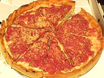 Deep-dish pizza from Lou Malnati's