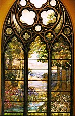 Pastoral window by Tiffany Studios, 1917