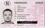 Norwegian driving permit