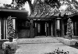 The Kenilworth Club entrance, Kenilworth, Illinois, 1907, George W. Maher