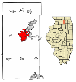 Location of DeKalb in DeKalb County, Illinois