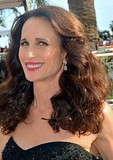 A 2017 image of actress Andie MacDowell in Cannes