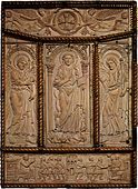 The ivory panels from the back cover of Codex Aureus of Lorsch