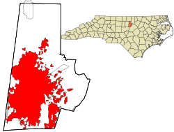 Location in Durham County and North Carolina