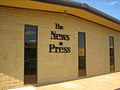 The Moore County News-Press office; a local newspaper published Wednesdays and Saturdays
