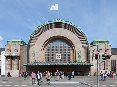 Helsinki Central Station in Helsinki, Finland (1919)