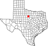 State map highlighting Stephens County