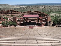 Red Rocks is a Denver park and world-famous amphitheater in the foothills.