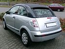 Citroën C3 Pluriel circa 2007 with roll-back textile roof and removable rigid sidebars[49]